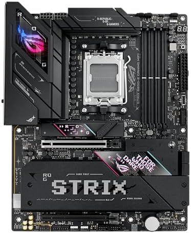 ASUS ROG Strix B650E F Gaming WiFi AMD B650 AM5 Ryzen  Desktop 9000 8000 & 7000 ATX Motherboard  12 2 Power Stages  DDR5  3X M 2 Slot  PCIe  5 0  WiFi 6E  2 5G LAN  USB 3 2 Gen 2x2 Type C   Aura Sync