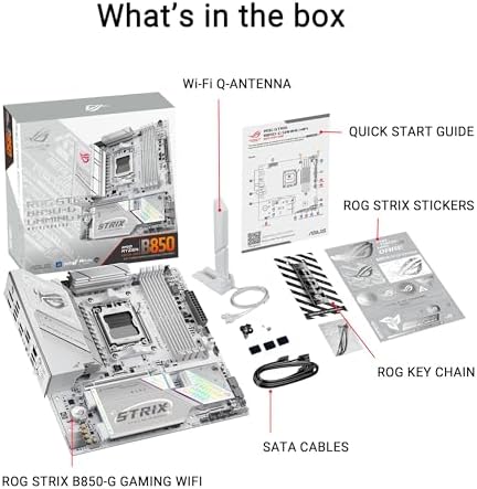 ASUS ROG Strix B650E F Gaming WiFi AMD B650 AM5 Ryzen  Desktop 9000 8000 & 7000 ATX Motherboard  12 2 Power Stages  DDR5  3X M 2 Slot  PCIe  5 0  WiFi 6E  2 5G LAN  USB 3 2 Gen 2x2 Type C   Aura Sync