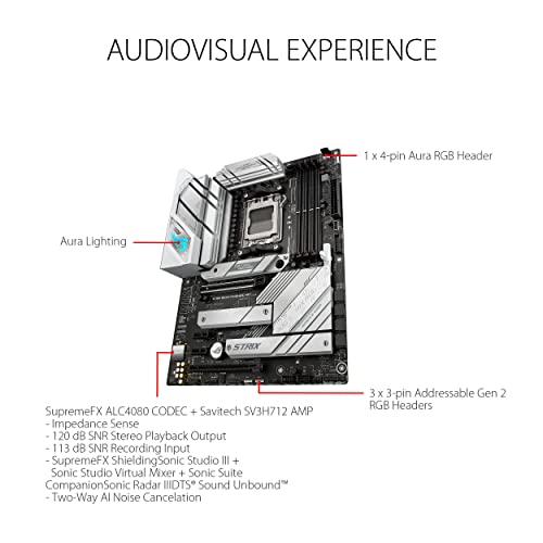 ASUS ROG Strix B650 A Gaming WiFi 6E AM5  LGA1718  Ryzen 7000 Motherboard 12 2 Power Stages DDR5 3xM 2 Slots PCIe  4 0  2 5G LAN WiFi 6E USB 3 2 Gen 2x2 Type C  Port 