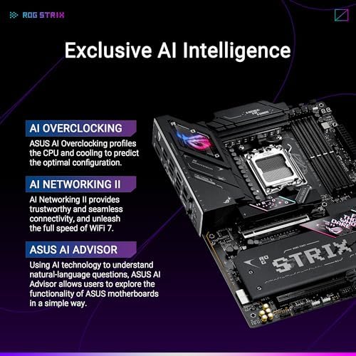 ASUS ROG Strix B650 A Gaming WiFi 6E AM5  LGA1718  Ryzen 7000 Motherboard 12 2 Power Stages DDR5 3xM 2 Slots PCIe  4 0  2 5G LAN WiFi 6E USB 3 2 Gen 2x2 Type C  Port