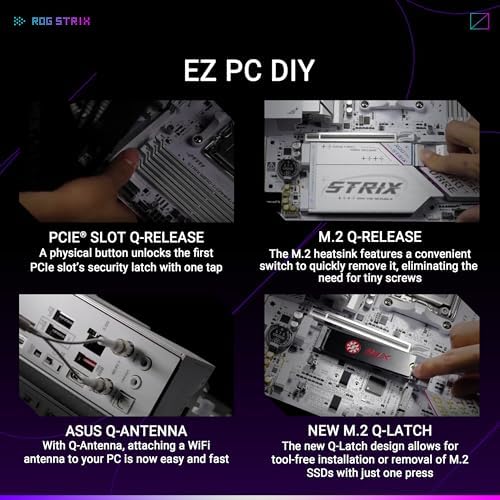 ASUS ROG Strix B650 A Gaming WiFi 6E AM5  LGA1718  Ryzen 7000 Motherboard 12 2 Power Stages DDR5 3xM 2 Slots PCIe  4 0  2 5G LAN WiFi 6E USB 3 2 Gen 2x2 Type C  Port