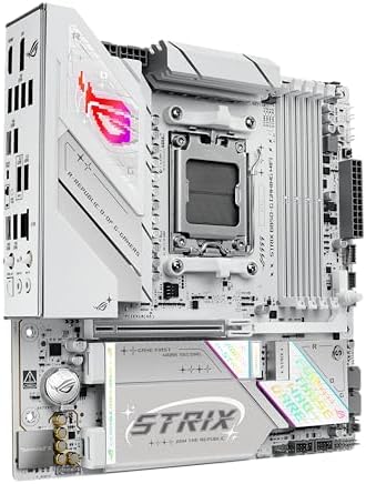 ASUS ROG Strix B850 A Gaming WiFi AMD AM5 B850 ATX Motherboard 14 2 2 Power Stages  DDR5 AEMP  2 5G LAN  WiFi 7 with Q Antenna  4X M 2  PCIe  5 0  USB 20Gbps Type C  AI Networking II  ASUS AI Advisor