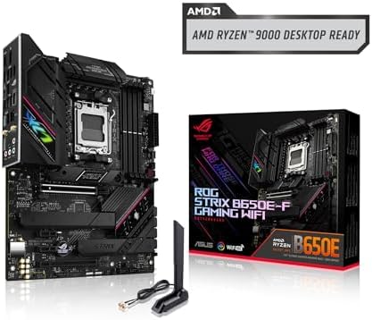 ASUS ROG Strix B850 A Gaming WiFi AMD AM5 B850 ATX Motherboard 14 2 2 Power Stages  DDR5 AEMP  2 5G LAN  WiFi 7 with Q Antenna  4X M 2  PCIe  5 0  USB 20Gbps Type C  AI Networking II  ASUS AI Advisor