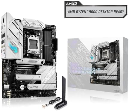 ASUS ROG Strix B850 A Gaming WiFi AMD AM5 B850 ATX Motherboard 14 2 2 Power Stages  DDR5 AEMP  2 5G LAN  WiFi 7 with Q Antenna  4X M 2  PCIe  5 0  USB 20Gbps Type C  AI Networking II  ASUS AI Advisor