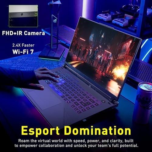 ASUS ROG Strix G16 16 FHD  165Hz Gaming Laptop  Intel i7 14650HX  Beats Intel i9 13900   GeForce RTX 5060  16GB DDR5 RAM  1TB SSD  Backlit Keyboard  Wi Fi 7  Gray  Win 11 Pro  Renewed 