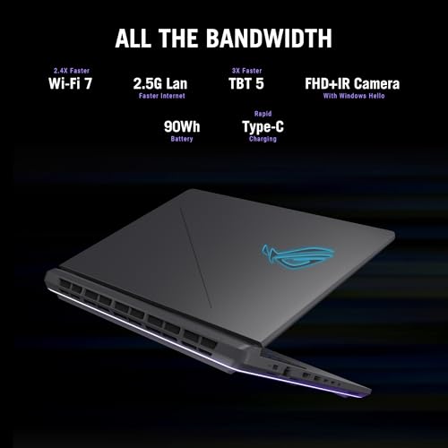 ASUS Portátil para juegos ROG Strix G16 (2025), pantalla ROG Nebula de 16 pulgadas 16:10 2.5K 240Hz/3ms, NVIDIA® GeForce RTX™ 5070 Ti GPU, procesador Intel® Core™ Ultra 9 275HX, memoria DDR5 de 32 GB