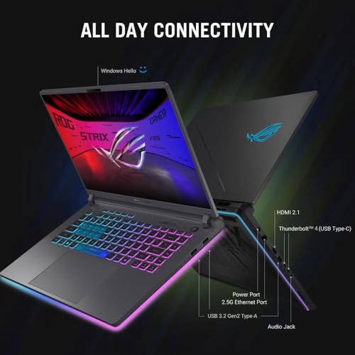ASUS ROG Strix G16  2025  Gaming Laptop  16  16 10 FHD  165Hz/3ms Display  NVIDIA  GeForce RTX  5060 Laptop GPU  Intel  Core  i9 Processor 14900HX  16GB DDR5 5600  1TB PCIe SSD  Wi Fi 7  Win 11 Home