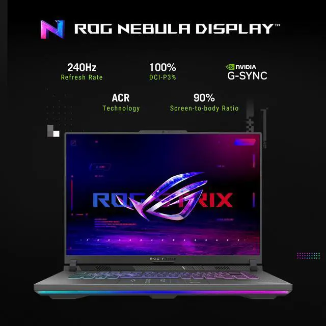 ASUS ROG Strix G16   16" GeForce RTX 5070 Laptop GPU   AMD Ryzen 9 9955HX    32GB Memory   1 TB PCIe SSD   Windows 11 Home   Gaming Laptop   240 Hz  G614FP DS96  