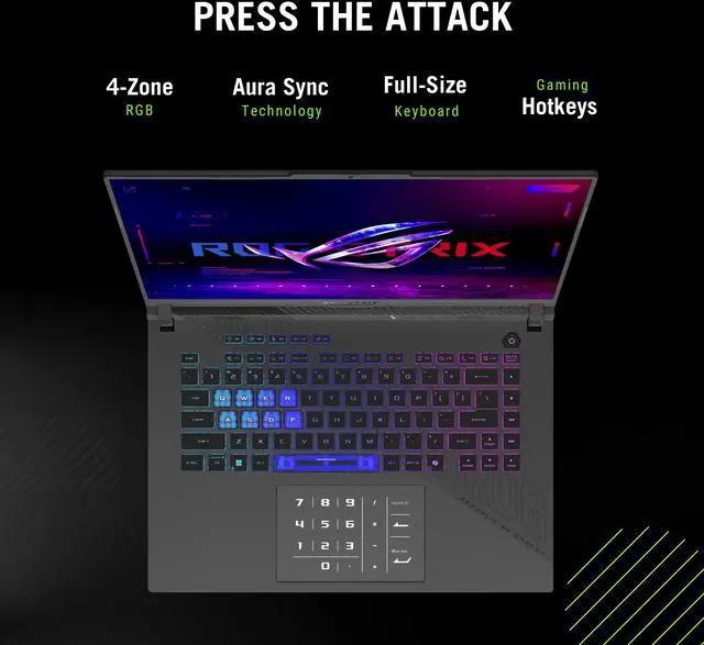 ASUS ROG Strix G16   16" GeForce RTX 5070 Laptop GPU   AMD Ryzen 9 9955HX    32GB Memory   1 TB PCIe SSD   Windows 11 Home   Gaming Laptop   240 Hz  G614FP DS96  