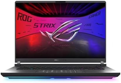 ASUS ROG Strix G16 (2025) portátil para juegos, pantalla FHD+ de 16” 16:10 165Hz/3ms, unidad de procesamiento de gráficos GeForce RTX™ 5060, procesador Intel® Core™ i7 14650HX, 16 GB DDR5, SSD Gen 4