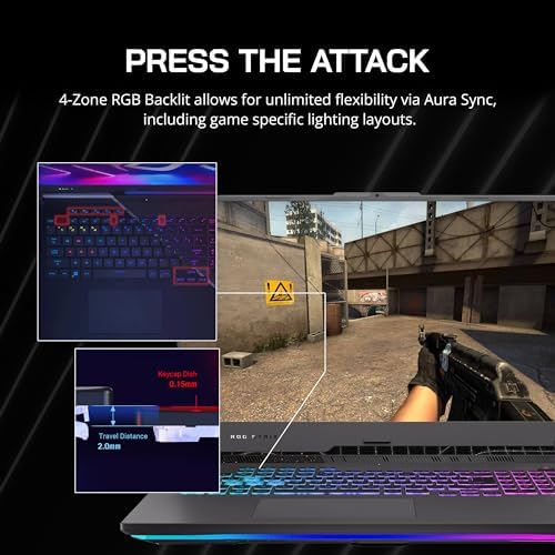 ASUS ROG Strix G17 17.3" QHD 240Hz - Laptop para juegos, AMD Ryzen 9-7845HX, NVIDIA GeForce RTX 4060, 16GB DDR5, 1TB SSD, teclado retroiluminado RGB de 4 zonas, Wi-Fi 6E, Win 11 Home, gris, juego de extensión de interfaz de 128 GB