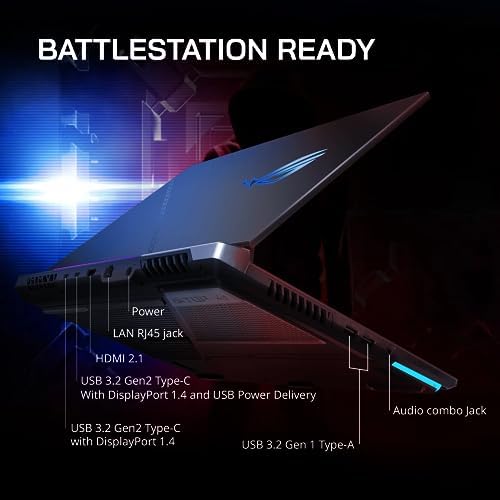 ASUS ROG Strix G17 17.3" QHD 240Hz - Laptop para juegos, AMD Ryzen 9-7845HX, NVIDIA GeForce RTX 4060, 16GB DDR5, 1TB SSD, teclado retroiluminado RGB de 4 zonas, Wi-Fi 6E, Win 11 Home, gris, juego de extensión de interfaz de 128 GB