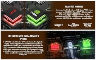 ASUS ROG Strix G17 17.3" QHD 240Hz - Laptop para juegos, AMD Ryzen 9-7845HX, NVIDIA GeForce RTX 4060, 16GB DDR5, 1TB SSD, teclado retroiluminado RGB de 4 zonas, Wi-Fi 6E, Win 11 Home, gris, juego de extensión de interfaz de 128 GB