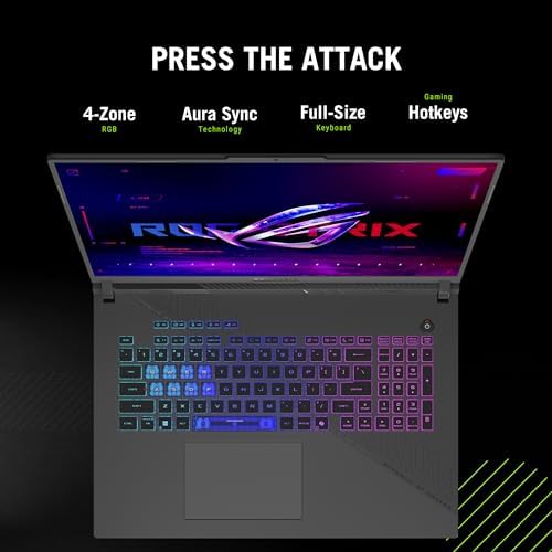 ASUS ROG Strix G18 ROG Nebula Display 2.5K 240Hz 3ms 18" Gaming Laptop AMD Ryzen 9 8940HX 16GB RAM 1TB SSD NVIDIA GeForce RTX 5070 Eclipse Gris