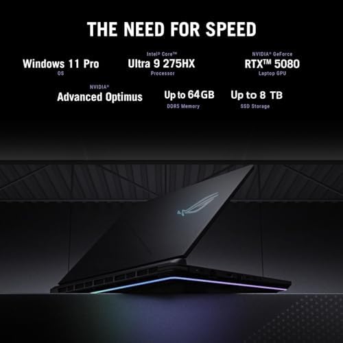 ASUS ROG Strix G18  2025  Gaming Laptop  NVIDIA RTX 5080 16GB GDDR7  Intel Ultra 9 275HX Up to 5 4GHz   18 240Hz 2 5K Premium Rog Nebula Display  WiFi 7  64 GB DDR5 RAM  2 TB SSD  Windows 11 Pro