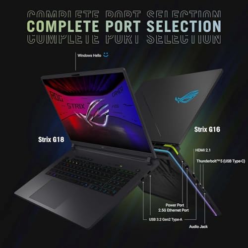 ASUS ROG Strix G18  2025  Gaming Laptop  NVIDIA RTX 5080 16GB GDDR7  Intel Ultra 9 275HX Up to 5 4GHz   18 240Hz 2 5K Premium Rog Nebula Display  WiFi 7  64 GB DDR5 RAM  2 TB SSD  Windows 11 Pro