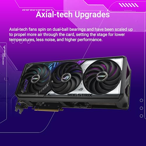 ASUS Tarjeta gráfica ROG Strix GeForce RTX 5070 Ti OC Edition 16 GB GDDR7 (PCIe 5.0, HDMI/DP 2.1, 3.2 ranuras, ventiladores de tecnología axial, diseño MaxContact con cámara de vapor, almohadilla