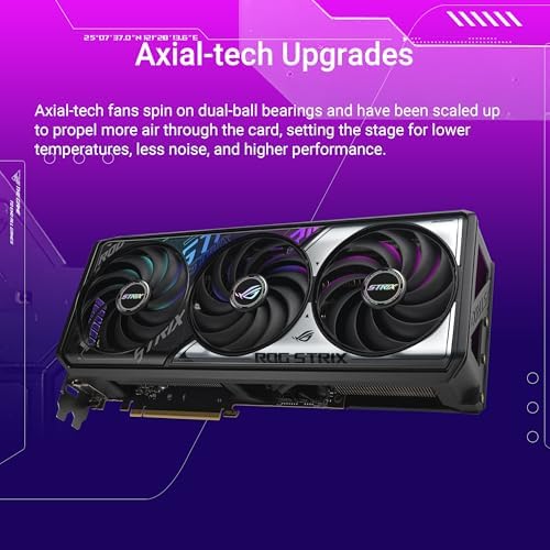ASUS ROG Strix GeForce RTX 5070 Ti OC Edition 16GB GDDR7 Graphics Card  NVIDIA  PCIe 5 0  HDMI/DP 2 1  3 2 Slot  Axial tech Fans  MaxContact Design with Vapor Chamber  Phase Change GPU Thermal Pad
