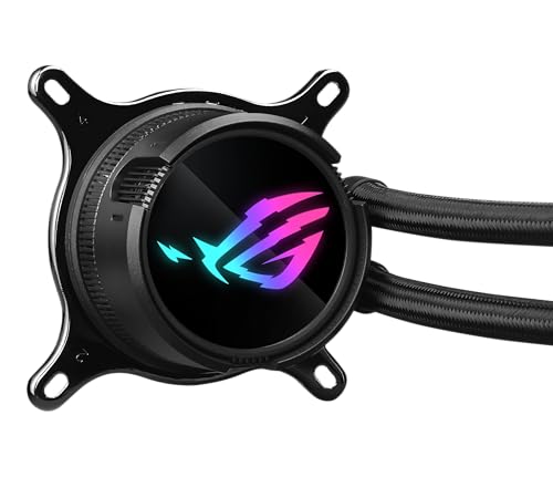 ASUS ROG Strix LC III 360 ARGB All in one CPU Liquid Cooler with 360  rotatable Water Block  Asetek s New Gen7 v2 Pump  Premium ROG ARGB Fans  and 10  Custom Aura Lighting Effects