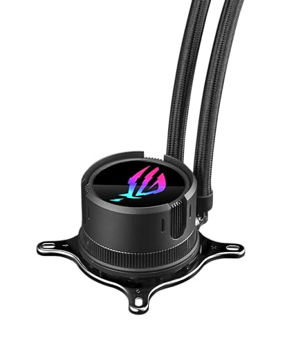 ASUS ROG Strix LC III 360 ARGB All in one CPU Liquid Cooler with 360  rotatable Water Block  Asetek s New Gen7 v2 Pump  Premium ROG ARGB Fans  and 10  Custom Aura Lighting Effects