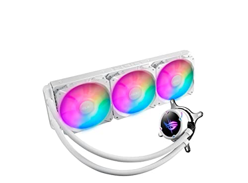 ASUS ROG Strix LC III 360 ARGB All in one CPU Liquid Cooler with 360  rotatable Water Block  Asetek s New Gen7 v2 Pump  Premium ROG ARGB Fans  and 10  Custom Aura Lighting Effects