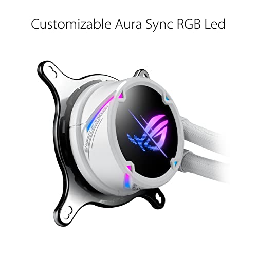 ASUS ROG Strix LC III 360 ARGB All in one CPU Liquid Cooler with 360  rotatable Water Block  Asetek s New Gen7 v2 Pump  Premium ROG ARGB Fans  and 10  Custom Aura Lighting Effects
