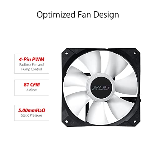 ASUS ROG Strix LC III 360 ARGB All in one CPU Liquid Cooler with 360  rotatable Water Block  Asetek s New Gen7 v2 Pump  Premium ROG ARGB Fans  and 10  Custom Aura Lighting Effects