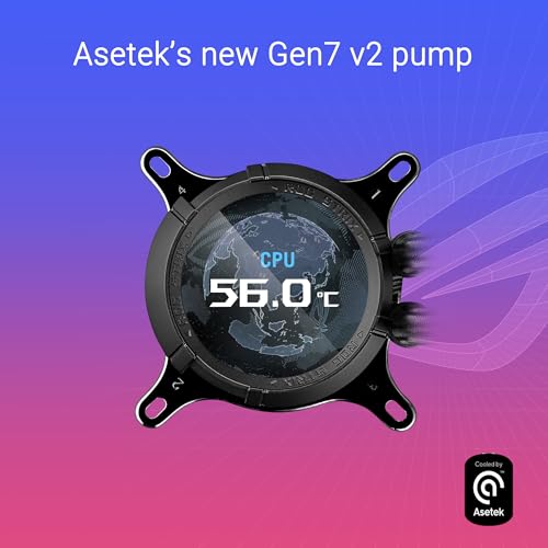 ASUS ROG Strix LC III 360 ARGB All in one CPU Liquid Cooler with 360  rotatable Water Block  Asetek s New Gen7 v2 Pump  Premium ROG ARGB Fans  and 10  Custom Aura Lighting Effects