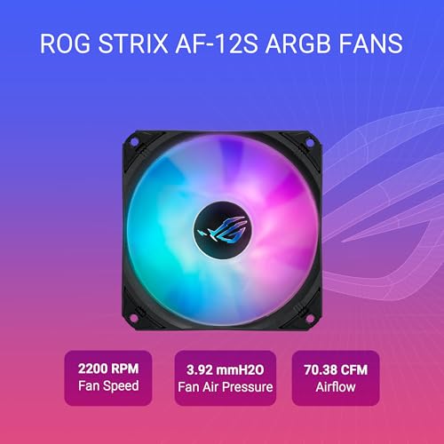 ASUS ROG Strix LC III 360 ARGB All in one CPU Liquid Cooler with 360  rotatable Water Block  Asetek s New Gen7 v2 Pump  Premium ROG ARGB Fans  and 10  Custom Aura Lighting Effects