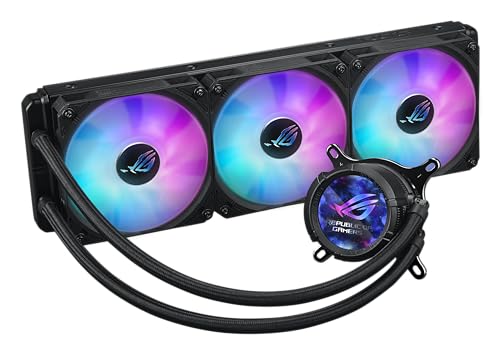 ASUS ROG Strix LC III 360 ARGB All in one CPU Liquid Cooler with 360  rotatable Water Block  Asetek s New Gen7 v2 Pump  Premium ROG ARGB Fans  and 10  Custom Aura Lighting Effects