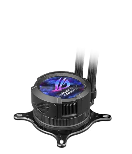 ASUS ROG Strix LC III 360 ARGB All in one CPU Liquid Cooler with 360  rotatable Water Block  Asetek s New Gen7 v2 Pump  Premium ROG ARGB Fans  and 10  Custom Aura Lighting Effects