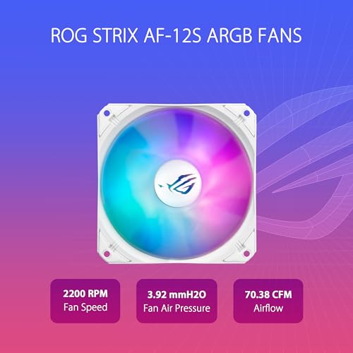 ASUS ROG Strix LC III 360 ARGB All in one CPU Liquid Cooler with 360  rotatable Water Block  Asetek s New Gen7 v2 Pump  Premium ROG ARGB Fans  and 10  Custom Aura Lighting Effects