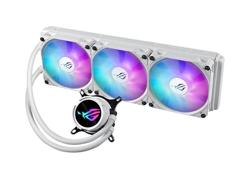 ASUS ROG Strix LC III 360 ARGB All in one CPU Liquid Cooler with 360  rotatable Water Block  Asetek s New Gen7 v2 Pump  Premium ROG ARGB Fans  and 10  Custom Aura Lighting Effects