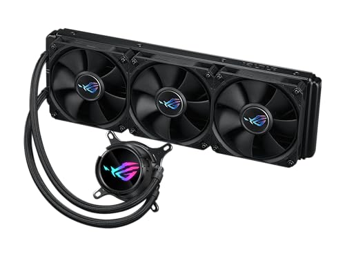 ASUS ROG Strix LC III 360 ARGB All in one CPU Liquid Cooler with 360  rotatable Water Block  Asetek s New Gen7 v2 Pump  Premium ROG ARGB Fans  and 10  Custom Aura Lighting Effects