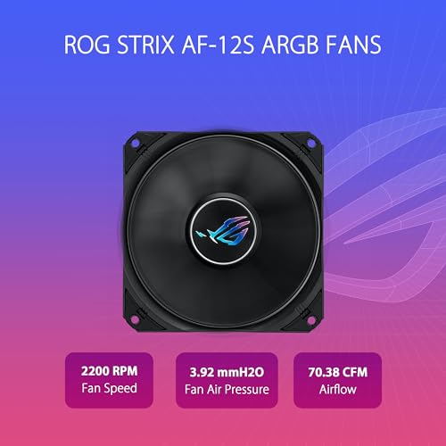 ASUS ROG Strix LC III 360 ARGB All in one CPU Liquid Cooler with 360  rotatable Water Block  Asetek s New Gen7 v2 Pump  Premium ROG ARGB Fans  and 10  Custom Aura Lighting Effects