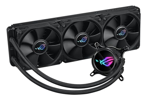 ASUS ROG Strix LC III 360 ARGB All in one CPU Liquid Cooler with 360  rotatable Water Block  Asetek s New Gen7 v2 Pump  Premium ROG ARGB Fans  and 10  Custom Aura Lighting Effects