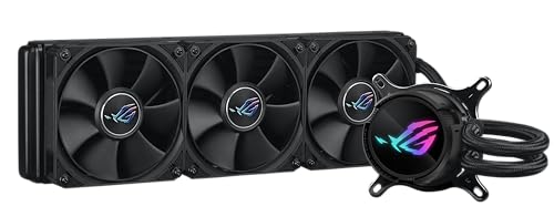 ASUS ROG Strix LC III 360 ARGB All in one CPU Liquid Cooler with 360  rotatable Water Block  Asetek s New Gen7 v2 Pump  Premium ROG ARGB Fans  and 10  Custom Aura Lighting Effects