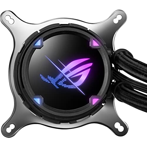 ASUS ROG Strix LC III 360 ARGB All in one CPU Liquid Cooler with 360  rotatable Water Block  Asetek s New Gen7 v2 Pump  Premium ROG ARGB Fans  and 10  Custom Aura Lighting Effects