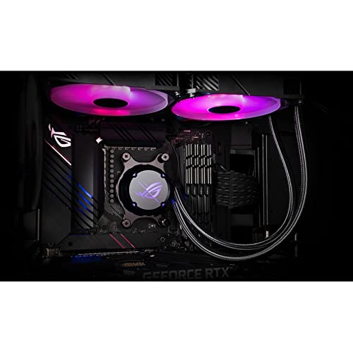 ASUS ROG Strix LC III 360 ARGB All in one CPU Liquid Cooler with 360  rotatable Water Block  Asetek s New Gen7 v2 Pump  Premium ROG ARGB Fans  and 10  Custom Aura Lighting Effects