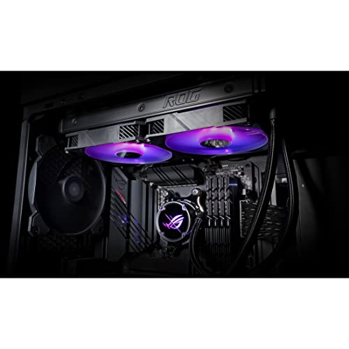 ASUS ROG Strix LC III 360 ARGB All in one CPU Liquid Cooler with 360  rotatable Water Block  Asetek s New Gen7 v2 Pump  Premium ROG ARGB Fans  and 10  Custom Aura Lighting Effects