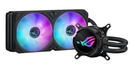 ASUS ROG Strix LC III 360 ARGB All in one CPU Liquid Cooler with 360  rotatable Water Block  Asetek s New Gen7 v2 Pump  Premium ROG ARGB Fans  and 10  Custom Aura Lighting Effects