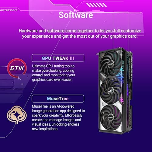ASUS ROG Strix NVIDIA GeForce RTX 5070 Ti 16GB GDDR7 OC Edition Gaming Graphics Card   PCIe 5 0  HDMI/DP 2 1  3 2 Slot  MaxContact Design  Phase Change GPU Thermal Pad   3 Year Warranty