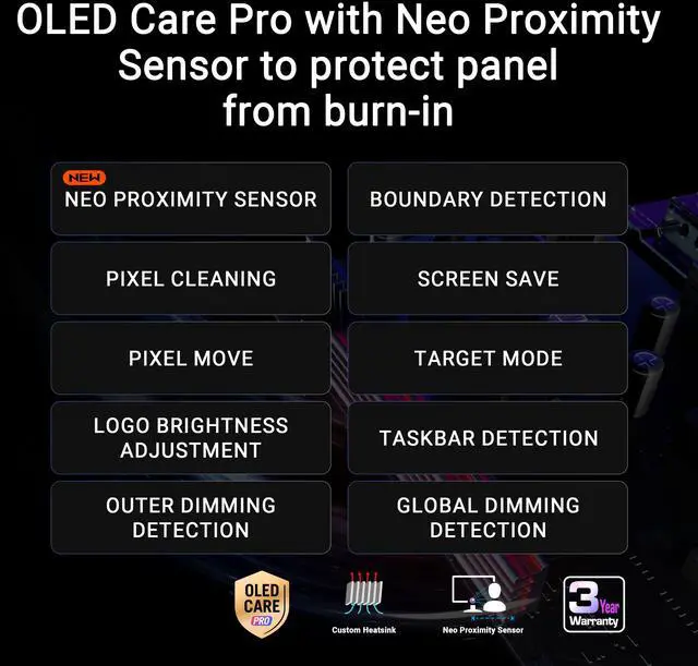 Monitor para juegos ASUS ROG Strix OLED XG32UCWMG de 32", 4K (3840 x 2160), 240 Hz, OLED, 0,03 ms (GTG), compatible con FreeSync Premium Pro y G-Sync, DCI-P3 99 %