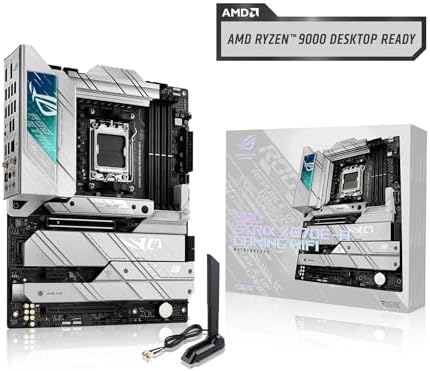 ASUS ROG Strix X670E E Gaming Socket AM5 LGA 1718  Ryzen 7000 ATX Motherboard 18 2 Power Stages PCIe  5 0  DDR 4xM 2 Slots USB 3 2 Gen 2x2  WiFi 6E PCIe Slot Q Release  M 2 Q Latch