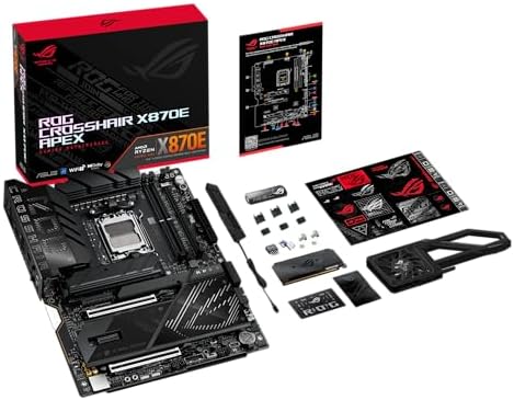 ASUS ROG Strix X870E E Gaming WiFi AMD AM5 X870 ATX Motherboard 18 2 2 Power Stages  Dynamic OC Switcher  Core Flex  DDR5 AEMP  WiFi 7  5X M 2  PCIe  5 0  Q Release Slim  USB4   AI OCing & Networking