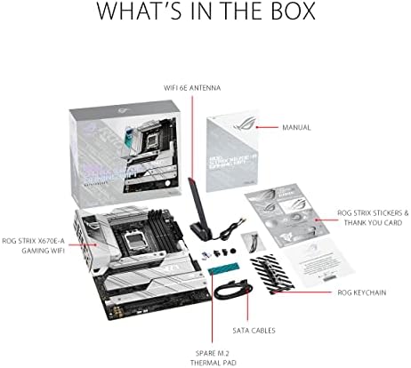 ASUS ROG Strix X870E E Gaming WiFi AMD AM5 X870 ATX Motherboard 18 2 2 Power Stages  Dynamic OC Switcher  Core Flex  DDR5 AEMP  WiFi 7  5X M 2  PCIe  5 0  Q Release Slim  USB4   AI OCing & Networking