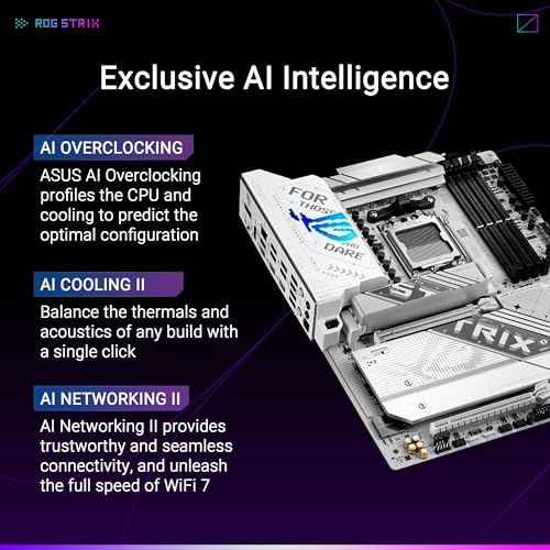 ASUS ROG Strix X870 A Gaming WiFi AMD AM5 X870 ATX Motherboard 16 2 2 Power Stages  Dynamic OC Switcher  Core Flex  DDR5 AEMP  WiFi 7  4X M 2  PCIe  5 0  Q Release Slim  USB4   AI OCing & Networking