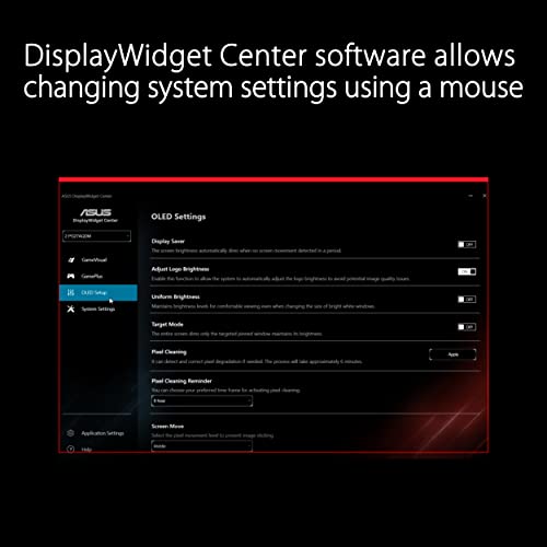 ASUS ROG Swift Monitor OLED DSC de 27 pulgadas y 1440P (PG27AQDM) - QHD (2560 x 1440), 240Hz, 0.03 ms, compatible con G-SYNC, revestimiento de microtextura antirreflejo, 99% DCI-P3, True 10-bit,