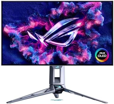 ASUS ROG Swift Monitor OLED para juegos de 27" (PG27AQWP-W) - TrueBlack Glossy Tandem OLED, modo dual (QHD @540Hz, HD@720Hz), 0.02ms, compatible con G-SYNC, sensor de proximidad Neo, DP 2.1, garantía de 3 años
