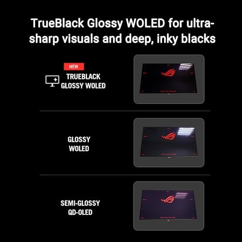 ASUS ROG Swift Monitor OLED para juegos de 27" (PG27AQWP-W) - TrueBlack Glossy Tandem OLED, modo dual (QHD @540Hz, HD@720Hz), 0.02ms, compatible con G-SYNC, sensor de proximidad Neo, DP 2.1, garantía de 3 años